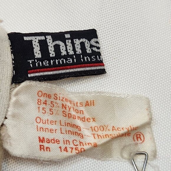 Vintage Driving Gloves Women's Small Black Thinsulate Thermal Insulation Lined - Picture 3 of 4